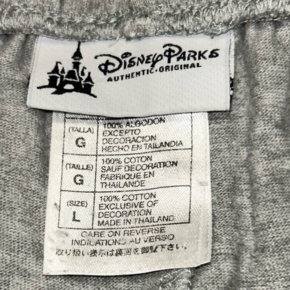 Disney Parks Gym Mickey Mouse Shorts Adult Medium Gray Disney World 100% Cotton - Picture 8 of 10